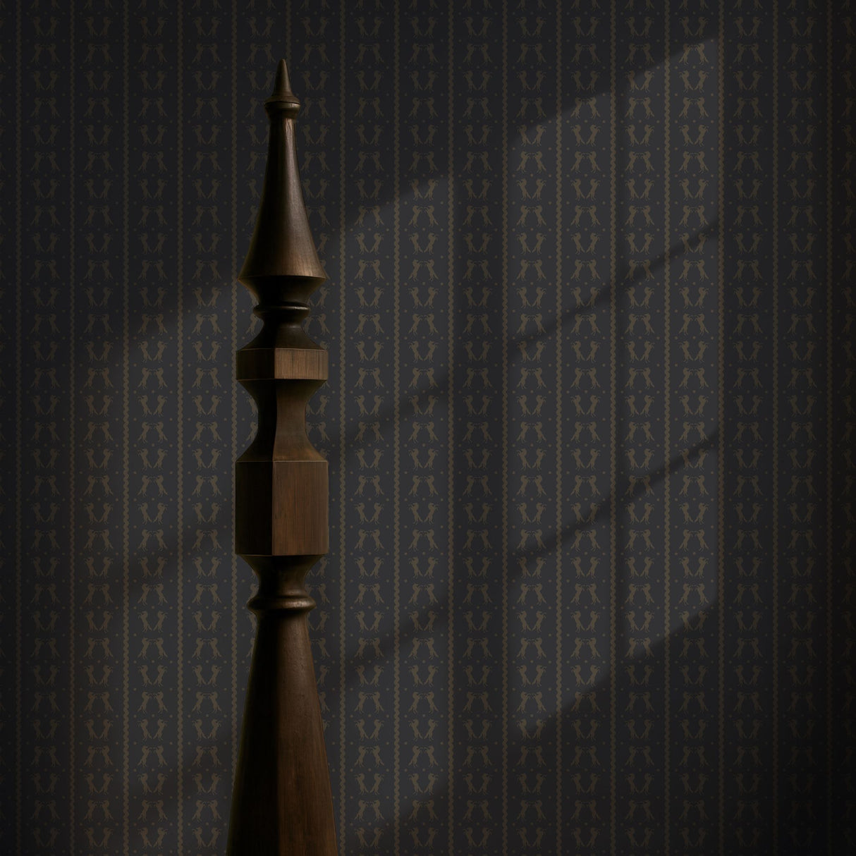 Gallop & Grace | Dark Gray & Brown Striped Horse Wallpaper Wallpaper Sckribbles