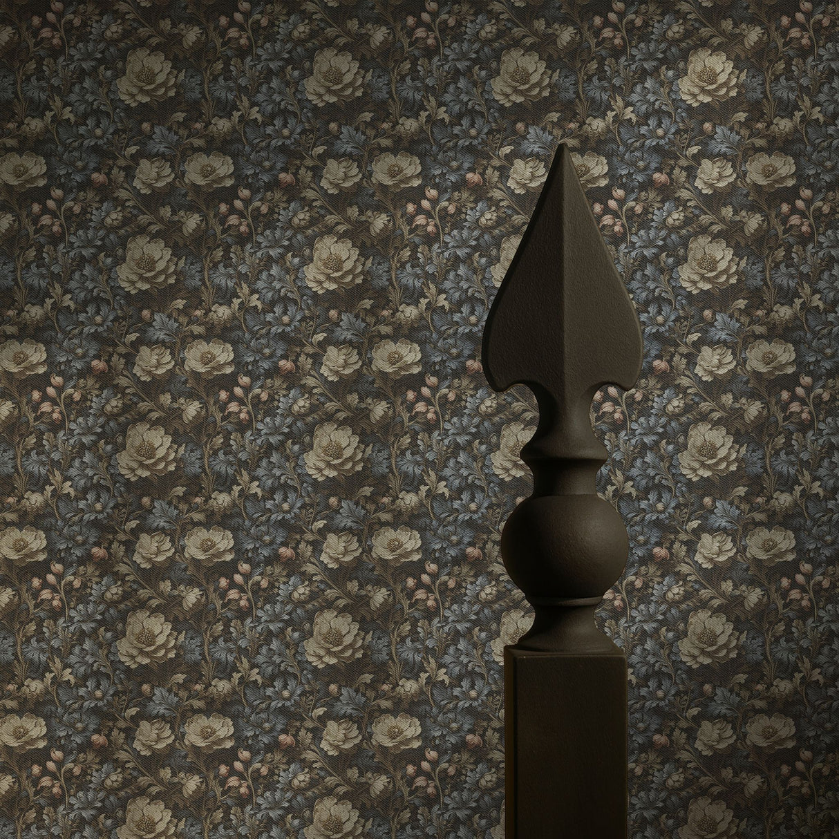 Woven Garden | Muted Moody Botanical Dark Floral Wallpaper Wallpaper Sckribbles