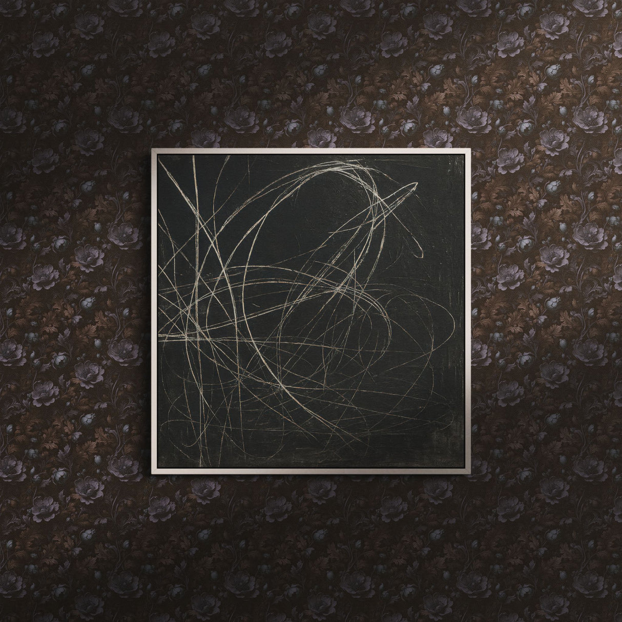 Fleur de Luxe | Feminine Elegant Antique Dark Floral Wallpaper Wallpaper Sckribbles