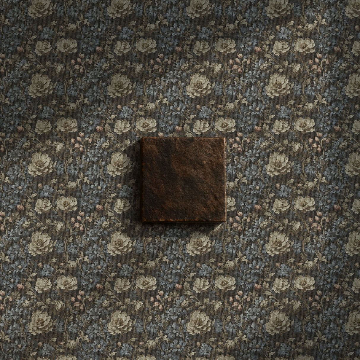 Woven Garden | Muted Moody Botanical Dark Floral Wallpaper Wallpaper Sckribbles