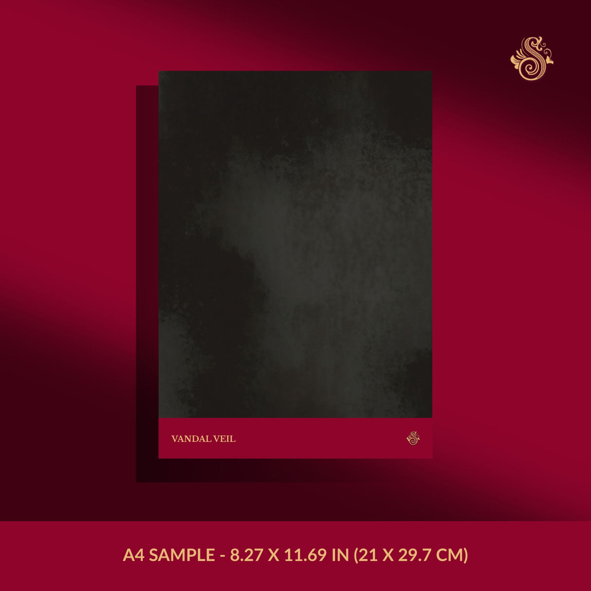 Vandal Veil | Black/Brown & Gray Moody Grunge Abstract Wallpaper Wallpaper Sckribbles Signature - Premium Non-Woven A4 Sample - 8.27 × 11.69 in (21 × 29.7 cm)
