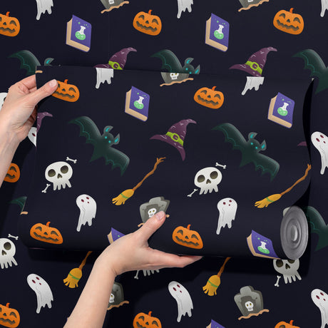 Wicked Whimsy | Dark Moody Halloween Holiday Wallpaper Wallpaper Sckribbles