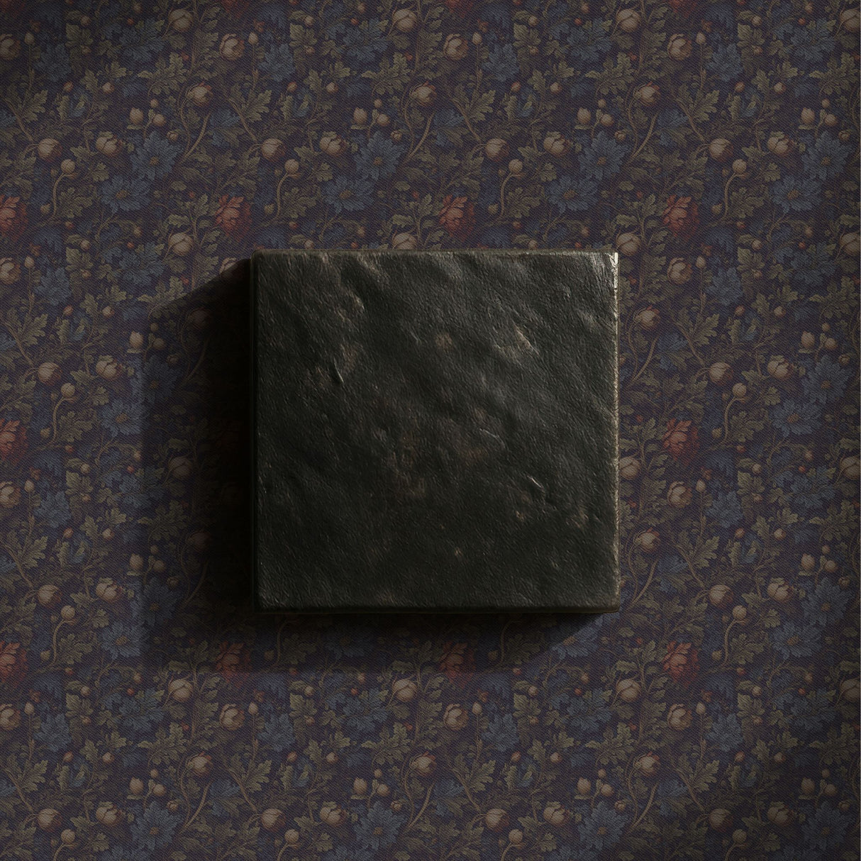 Floral Weave | Dark Fancy Leafy Vines Flower Wallpaper Wallpaper Sckribbles