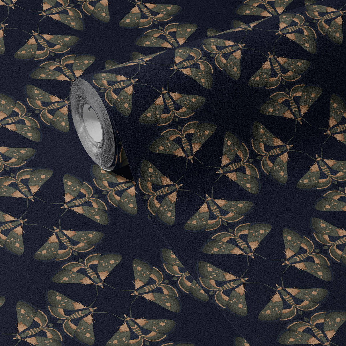 Moth Matrix | Moody Dark Academia Geometrical Moth Wallpaper Wallpaper Sckribbles