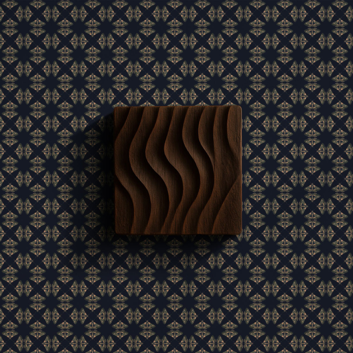 Moth Matrix | Moody Dark Academia Geometrical Moth Wallpaper Wallpaper Sckribbles