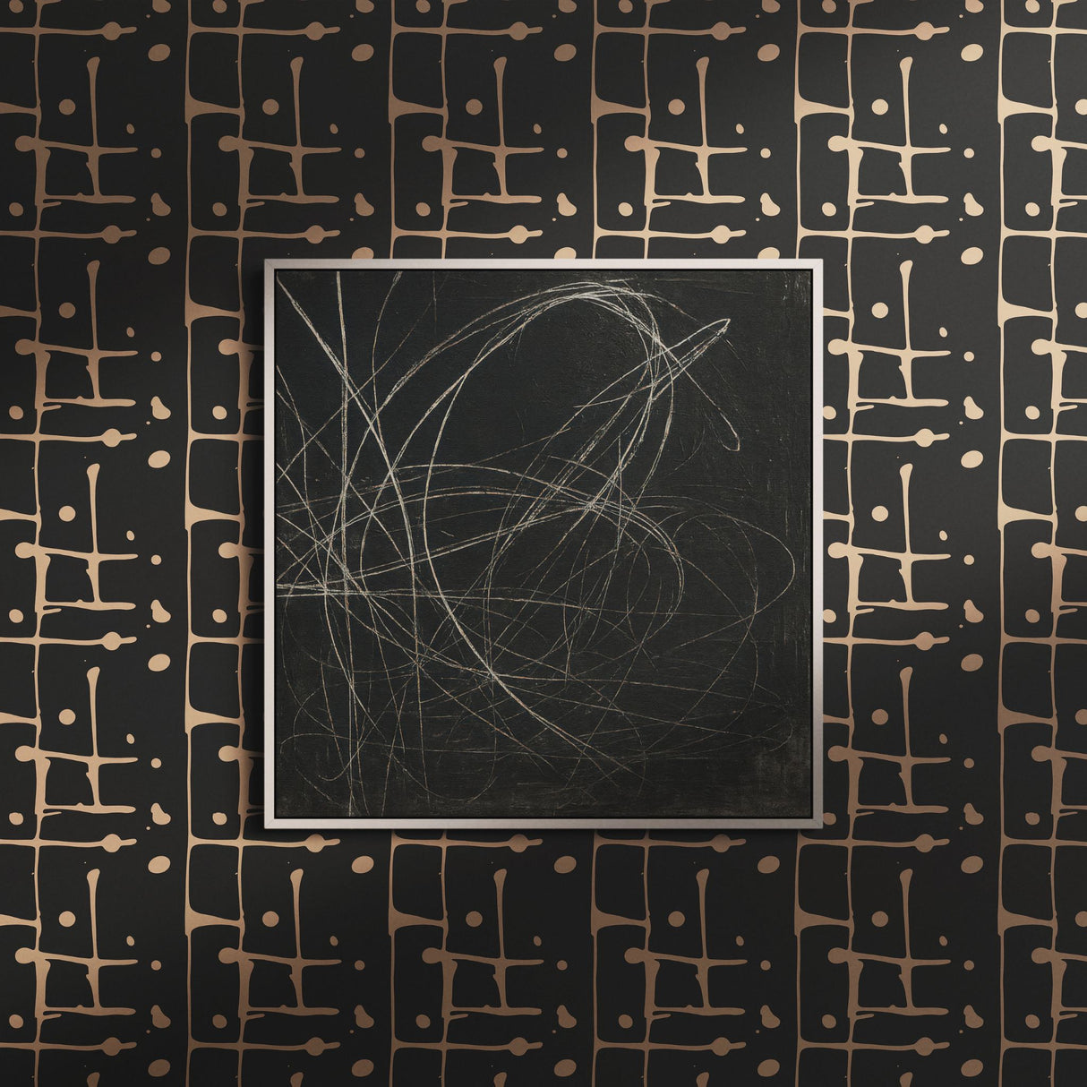 Bold Blobs | Dark Brown Graphic Paint Splatter Wallpaper Wallpaper Sckribbles