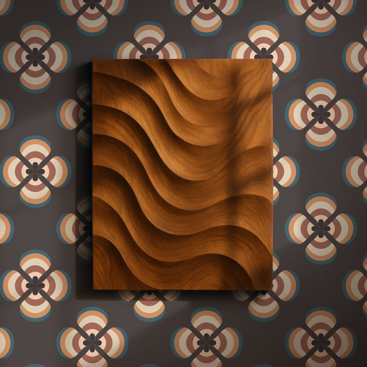 Retro Floret | Cool Vintage Retro Floral Wallpaper Wallpaper Sckribbles