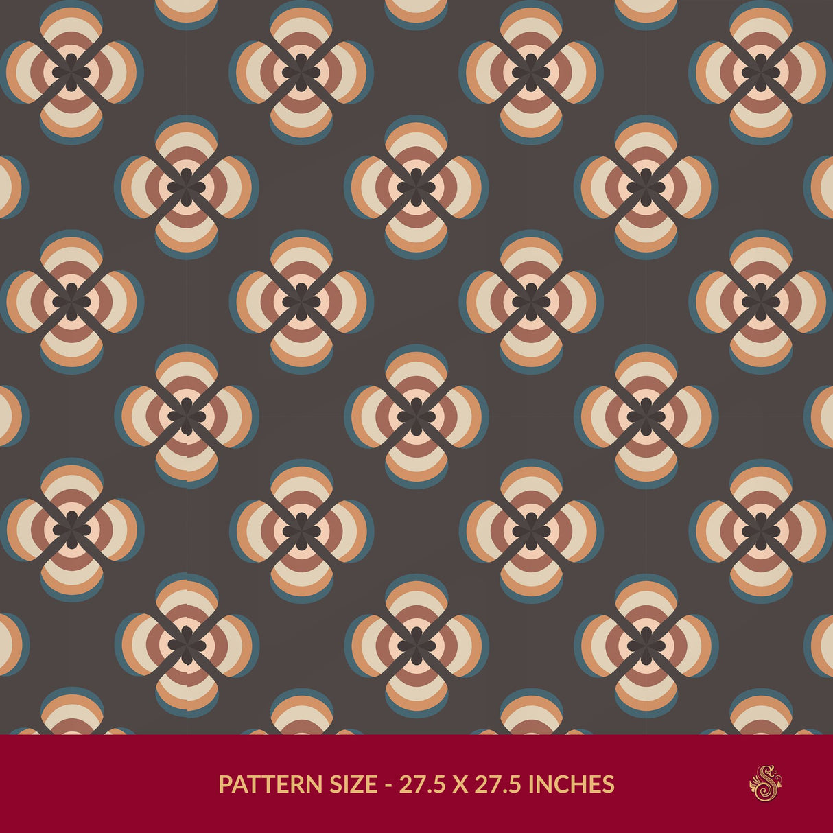 Retro Floret | Cool Vintage Retro Floral Wallpaper Wallpaper Sckribbles