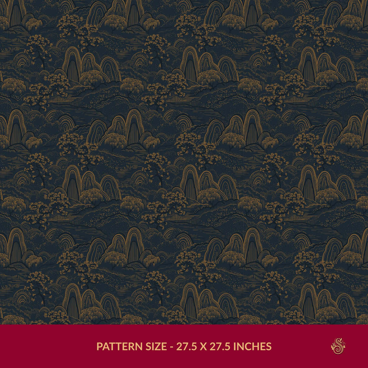 Serene Ascend | Moody Botanical Scenic Asian Wallpaper Wallpaper Sckribbles