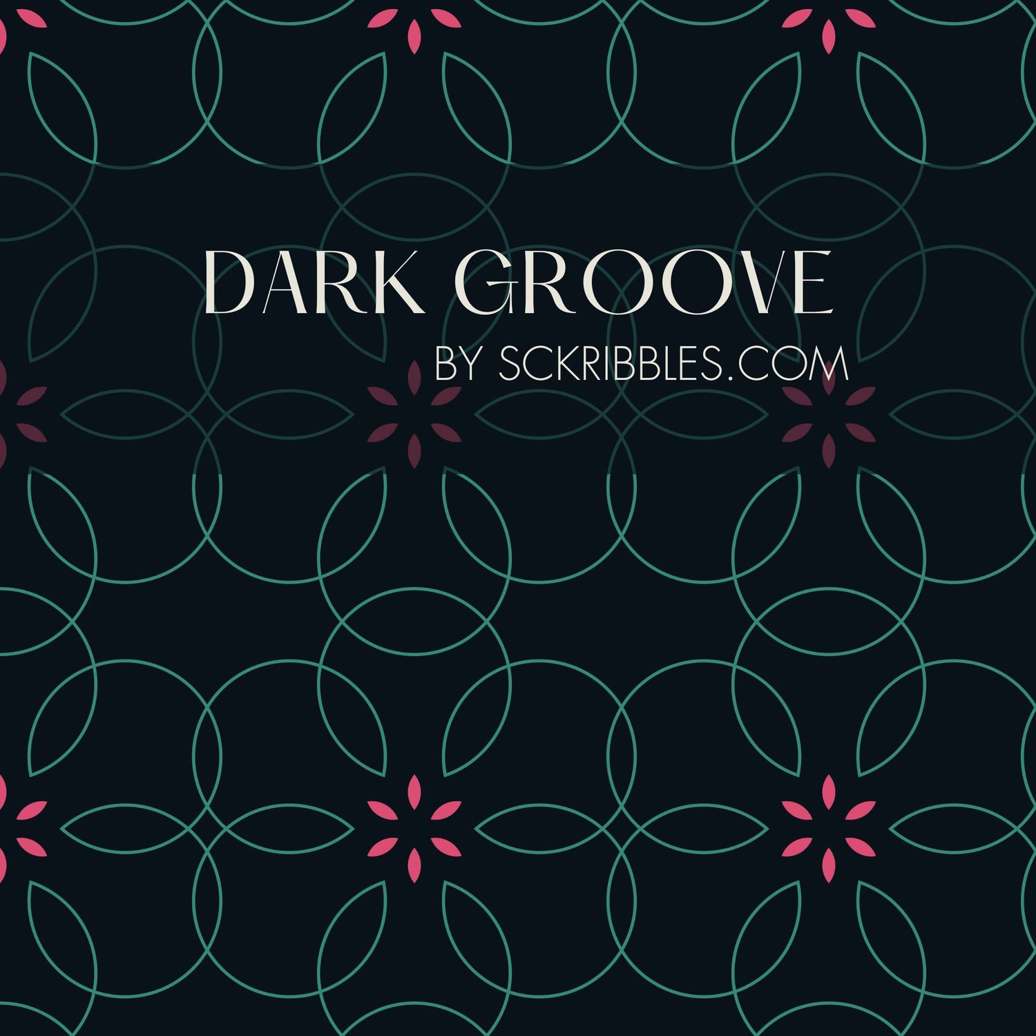 Bloomatrix | Geometrical Floral Retro Wallpaper Wallpaper Sckribbles Traditional - (Non-Woven) Sample 14'' x 14'' / 35 x 35 cm Dark Groove