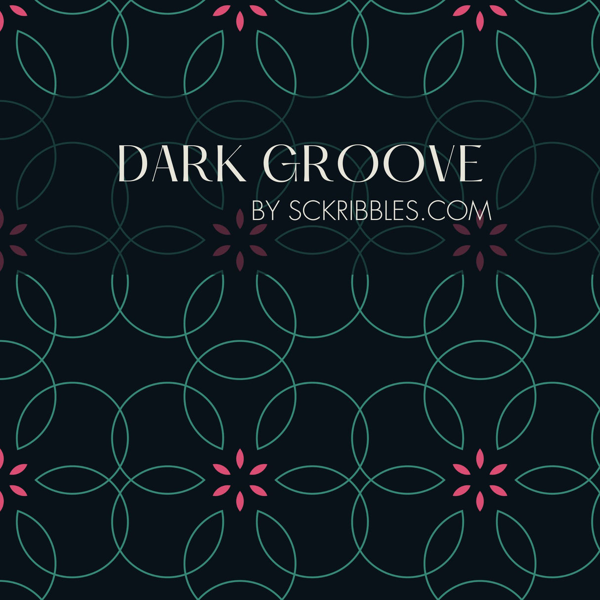 Bloomatrix | Geometrical Floral Retro Wallpaper Wallpaper Sckribbles Legacy Traditional - (Non-Woven) Sample 14'' x 14'' / 35 x 35 cm Dark Groove