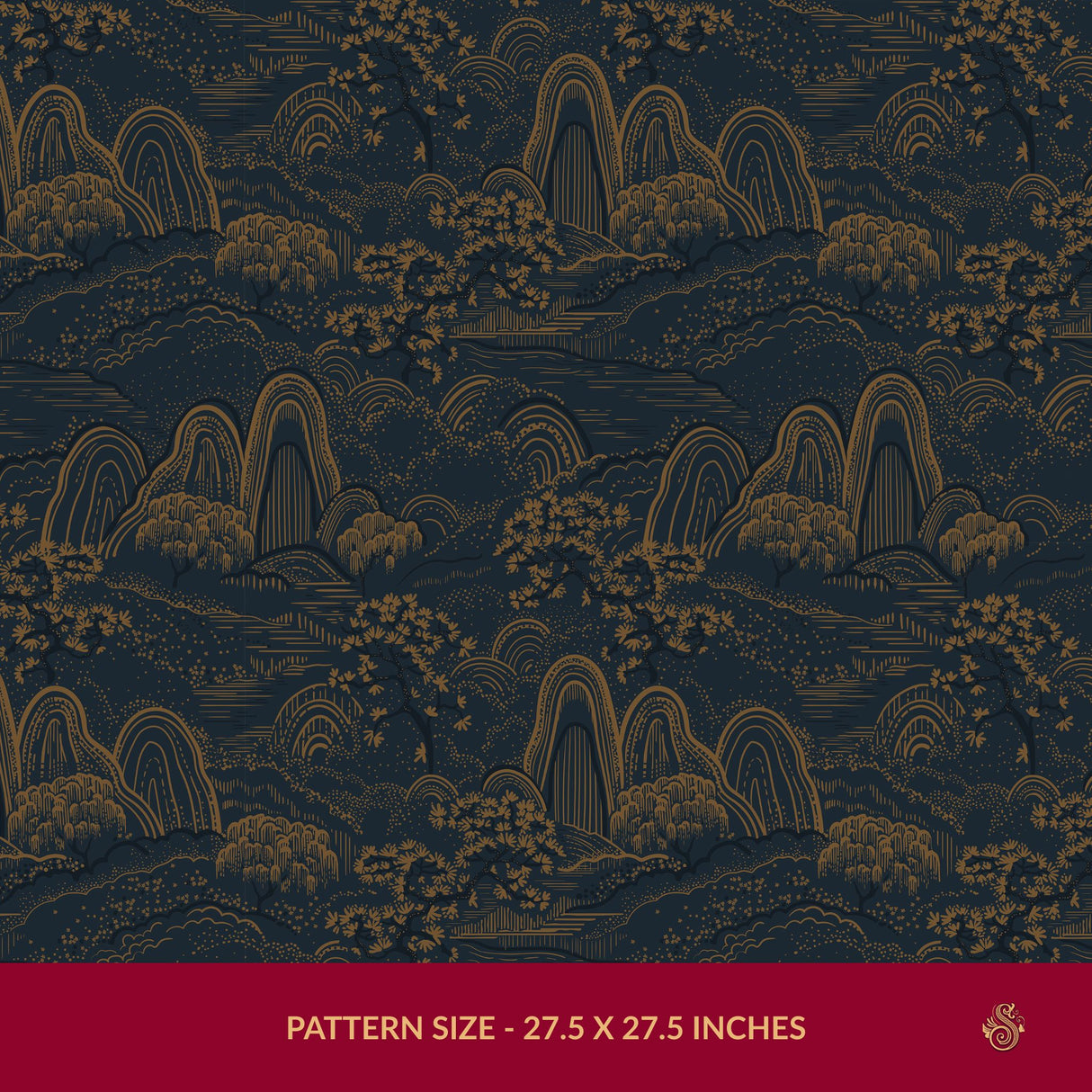 Serene Ascend | Moody Botanical Scenic Asian Wallpaper Wallpaper Sckribbles