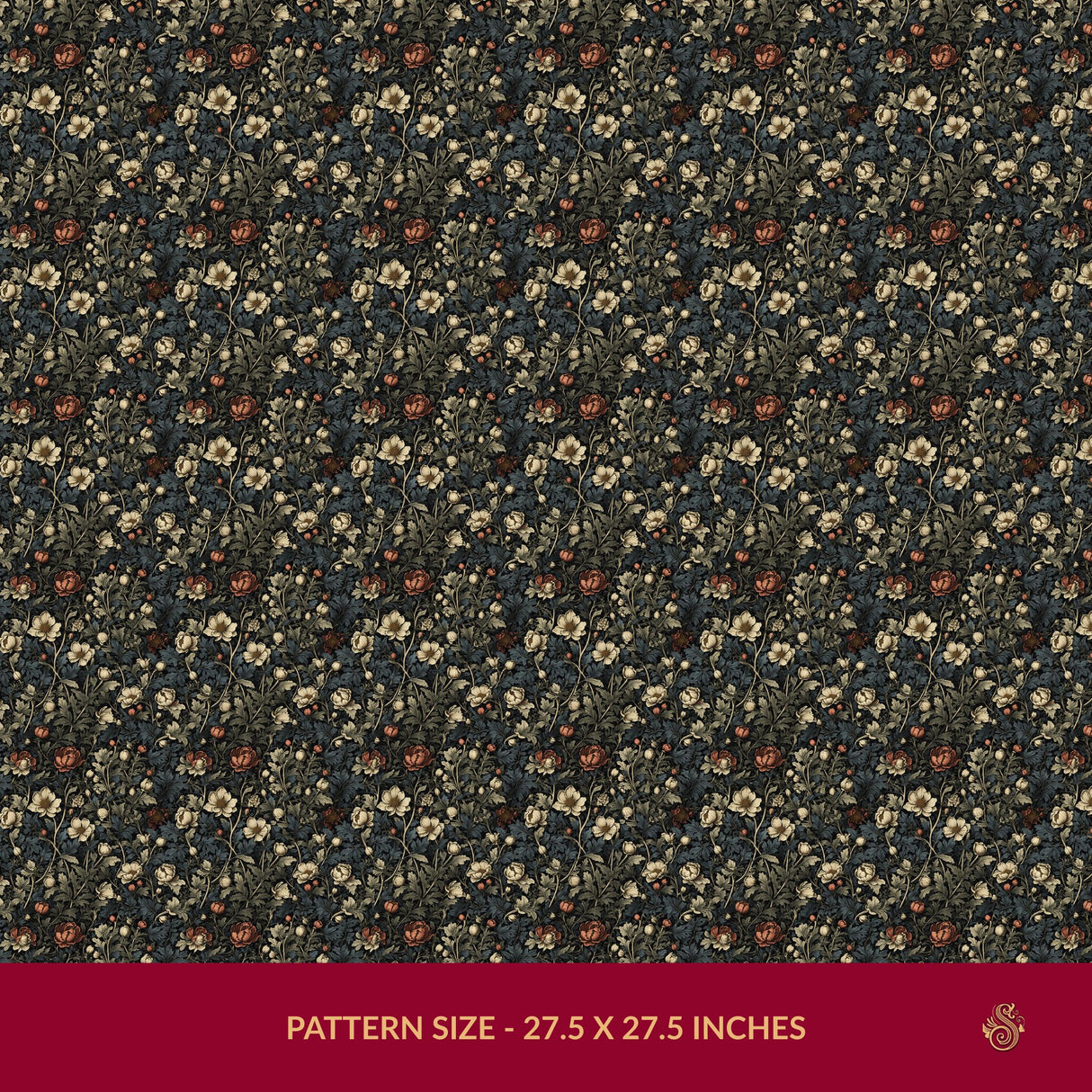 Leafy Luxe | Dark Floral Botanical Garden Wallpaper Wallpaper Sckribbles