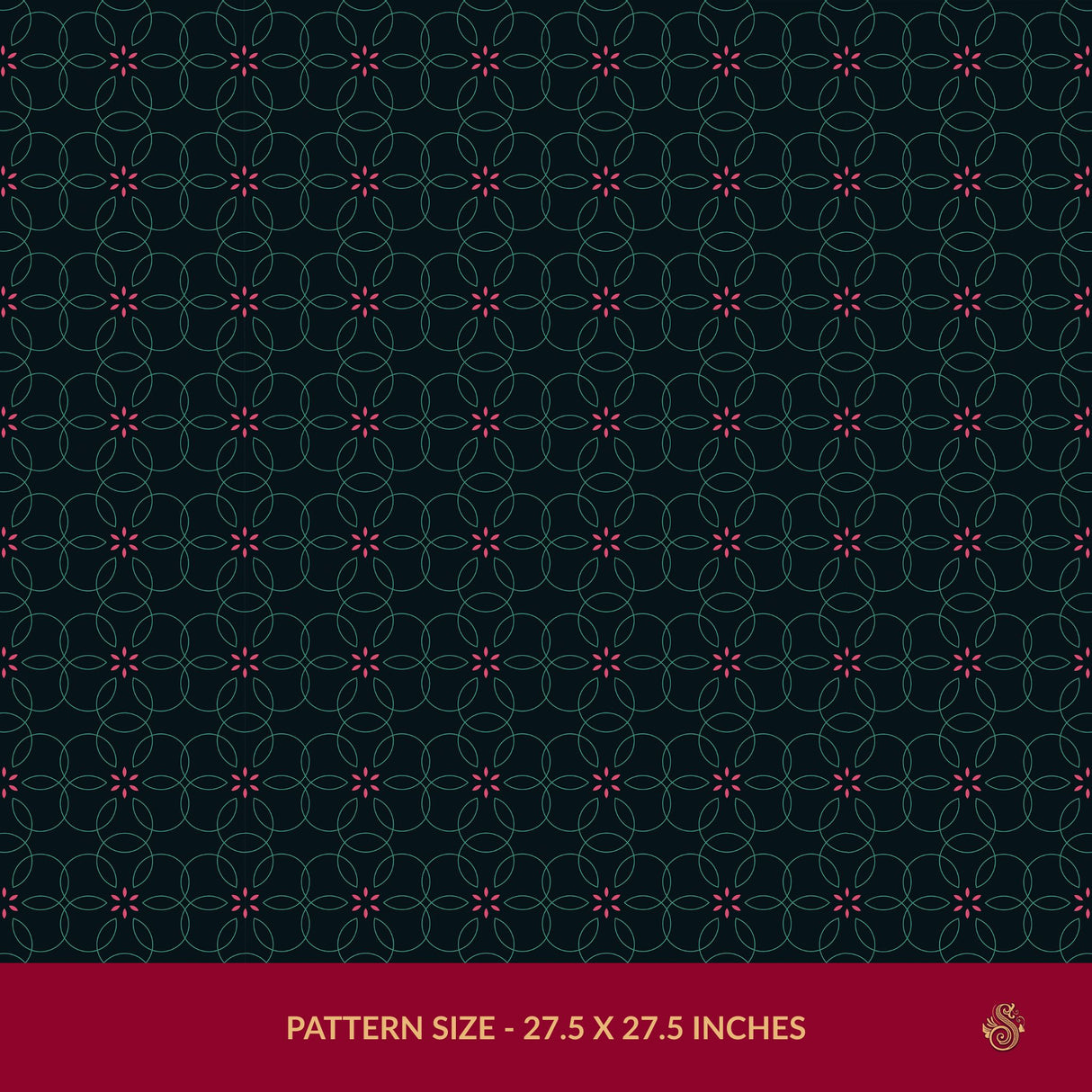 Bloomatrix | Geometrical Floral Retro Wallpaper Wallpaper Sckribbles