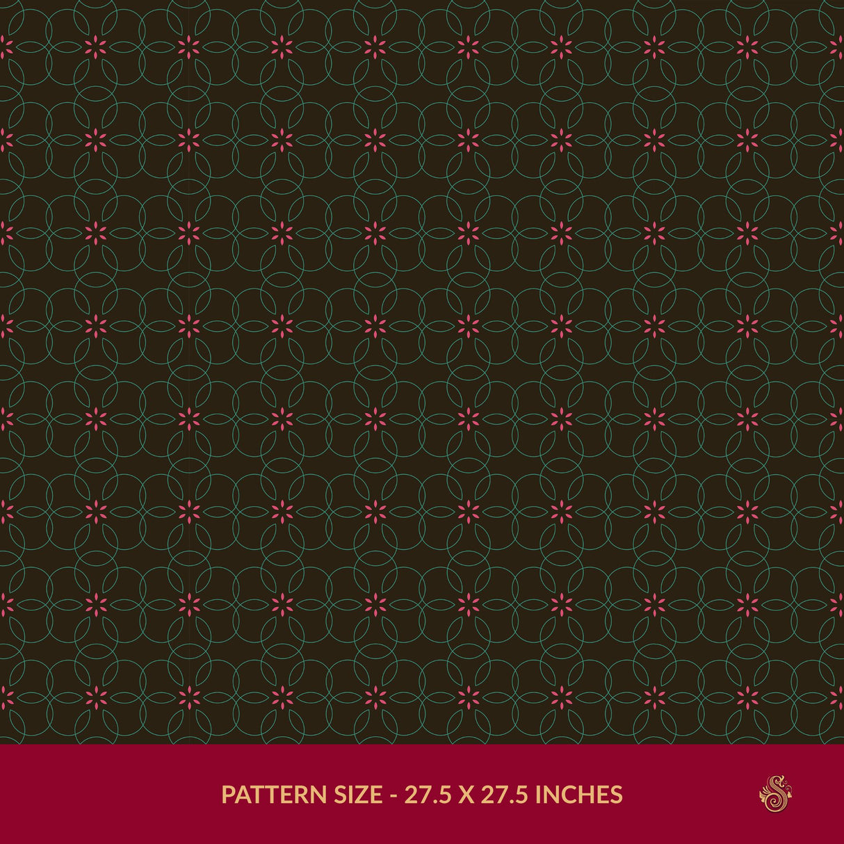Bloomatrix | Geometrical Floral Retro Wallpaper Wallpaper Sckribbles