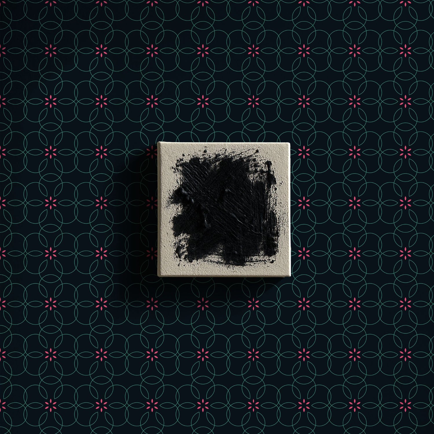 Bloomatrix | Geometrical Floral Retro Wallpaper Wallpaper Sckribbles