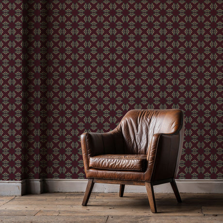 Moth Matrix | Moody Dark Academia Geometrical Moth Wallpaper Wallpaper Sckribbles