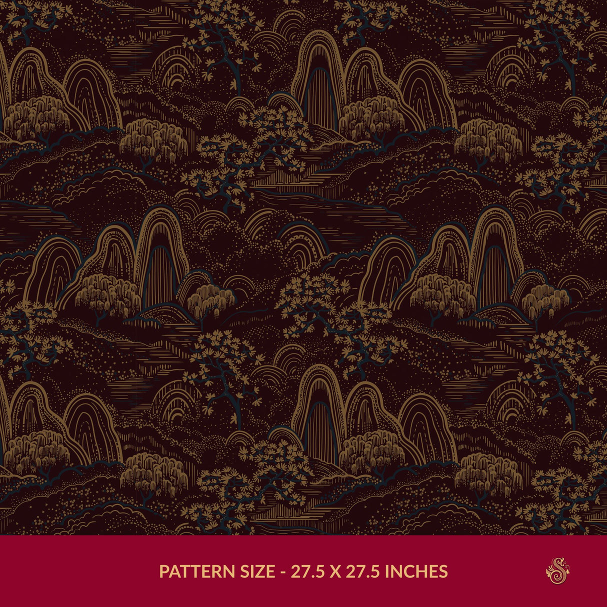 Serene Ascend | Moody Botanical Scenic Asian Wallpaper Wallpaper Sckribbles