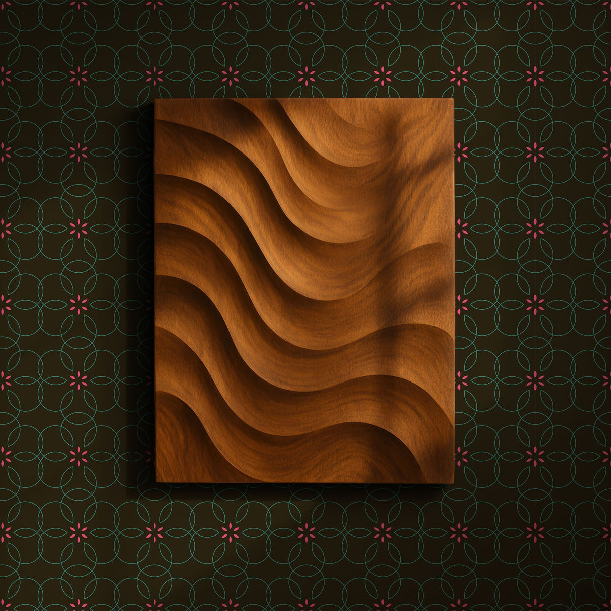 Bloomatrix | Geometrical Floral Retro Wallpaper Wallpaper Sckribbles