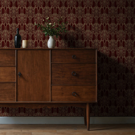 Gritty Luxe | Luxurious Decadent Moody Art Nouveau Wallpaper Wallpaper Sckribbles