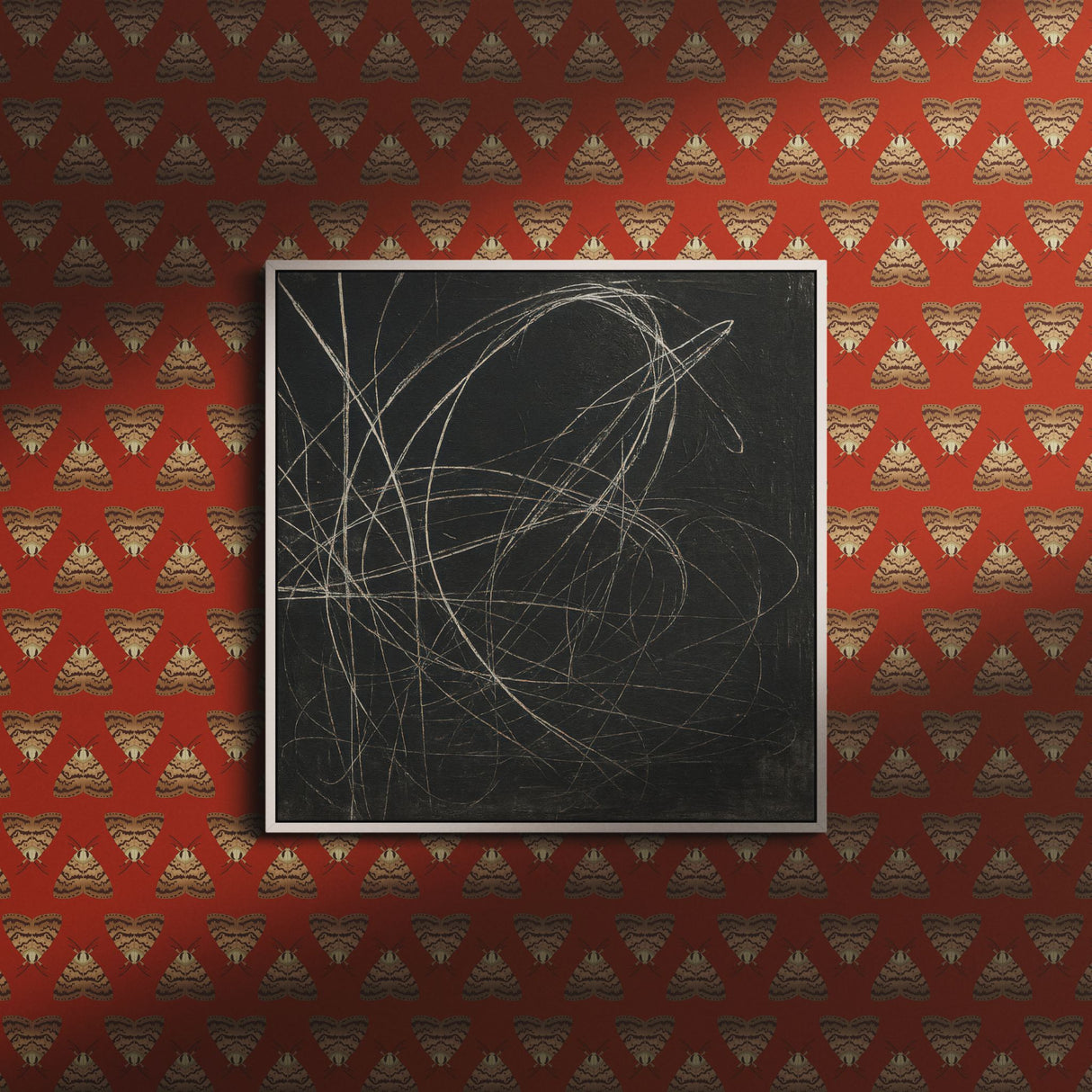 Gypsy Moth | Fun Orange Daring Maximalist Insect Wallpaper Wallpaper Sckribbles