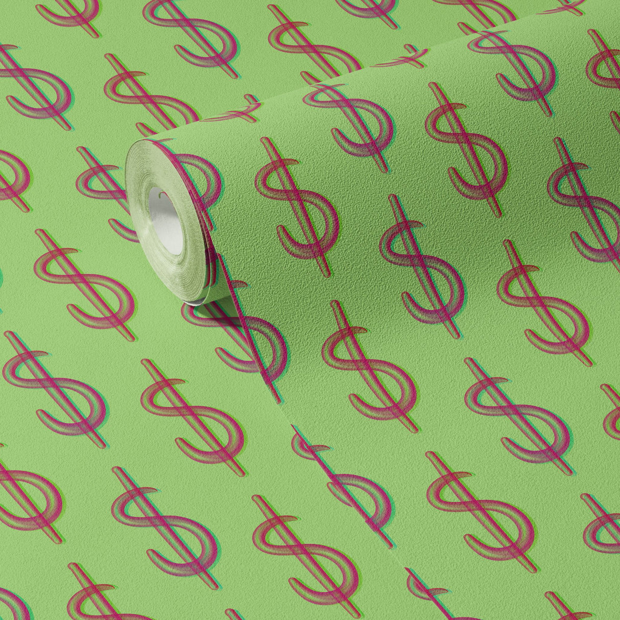 Trust Fund | Maximalist Colorful Dollar Sign Money Bubble Wallpaper Wallpaper Sckribbles