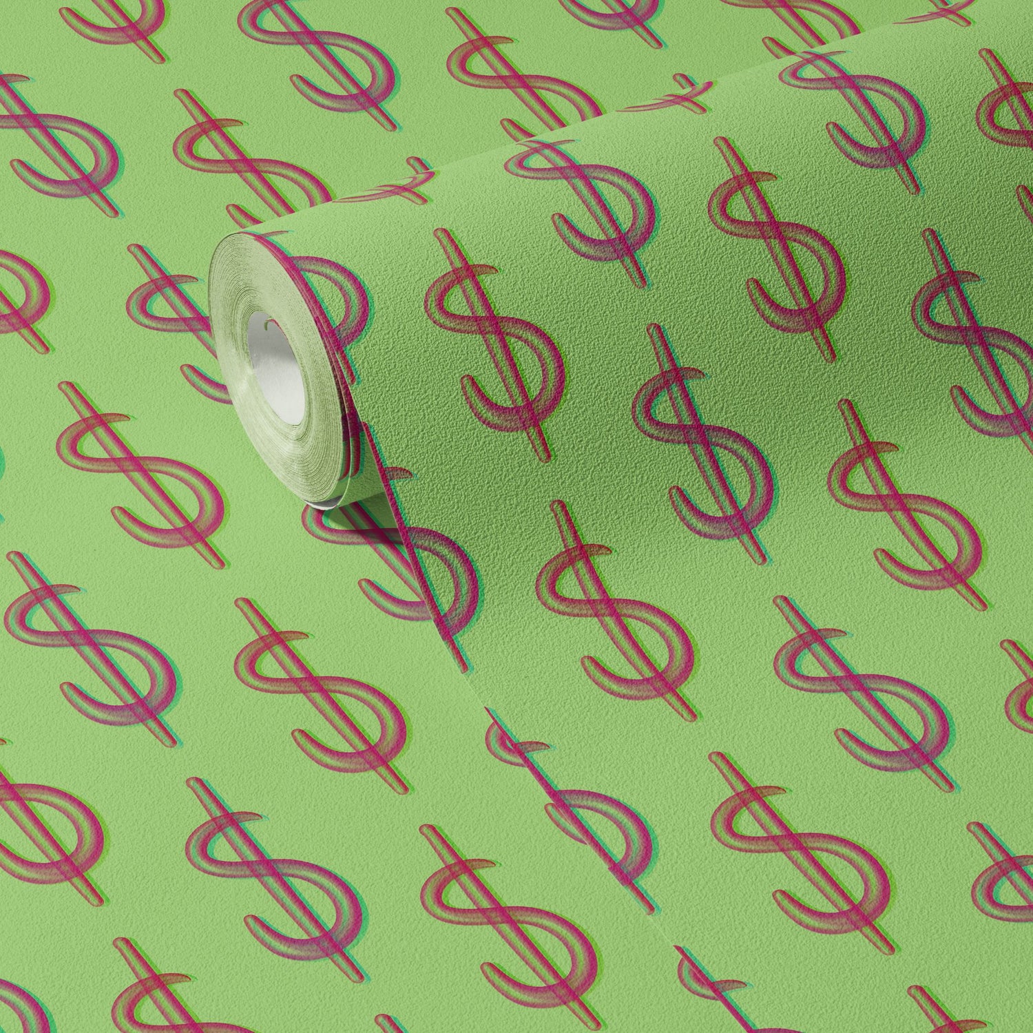Trust Fund | Maximalist Colorful Dollar Sign Money Bubble Wallpaper Wallpaper Sckribbles