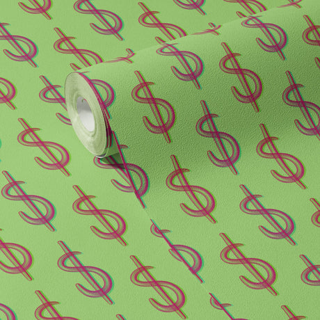 Trust Fund | Maximalist Colorful Dollar Sign Money Bubble Wallpaper Wallpaper Sckribbles