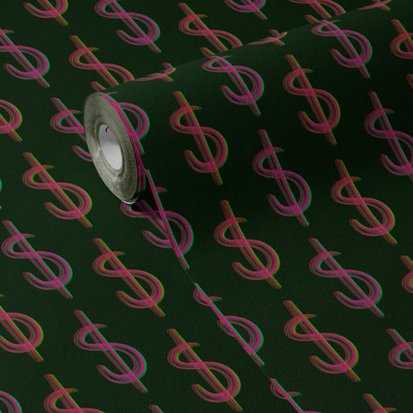 Trust Fund | Maximalist Colorful Dollar Sign Money Bubble Wallpaper Wallpaper Sckribbles
