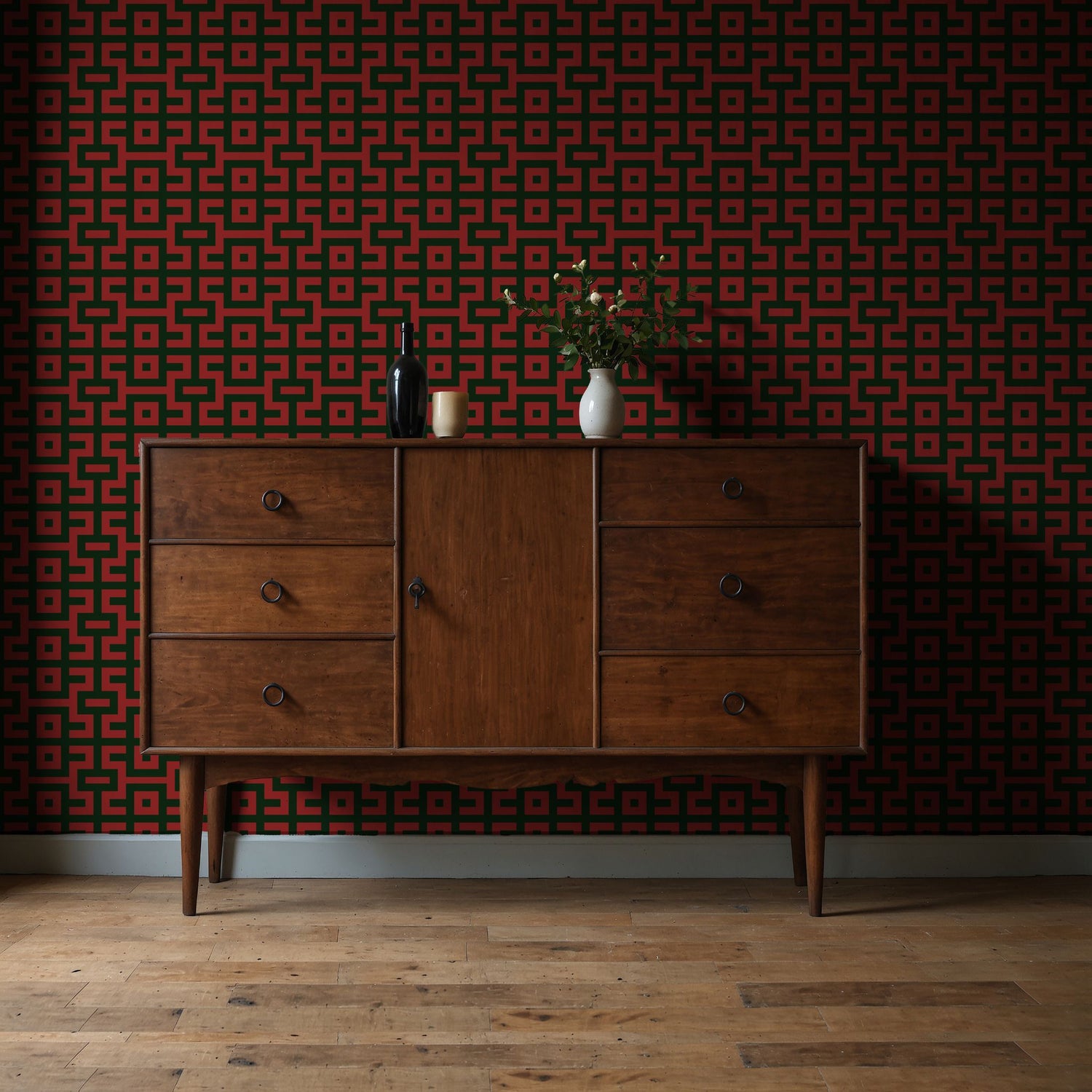 Pacdeco | Bright Bold & Eccentric Retro Art Deco Wallpaper Wallpaper Sckribbles