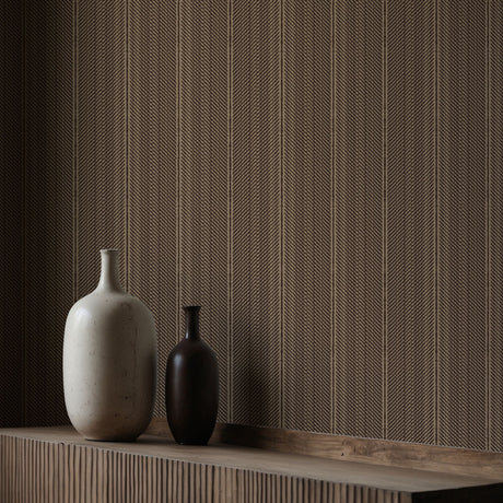 Slantform | Brown Organic Rustic Grunge Striped Wallpaper Wallpaper Sckribbles