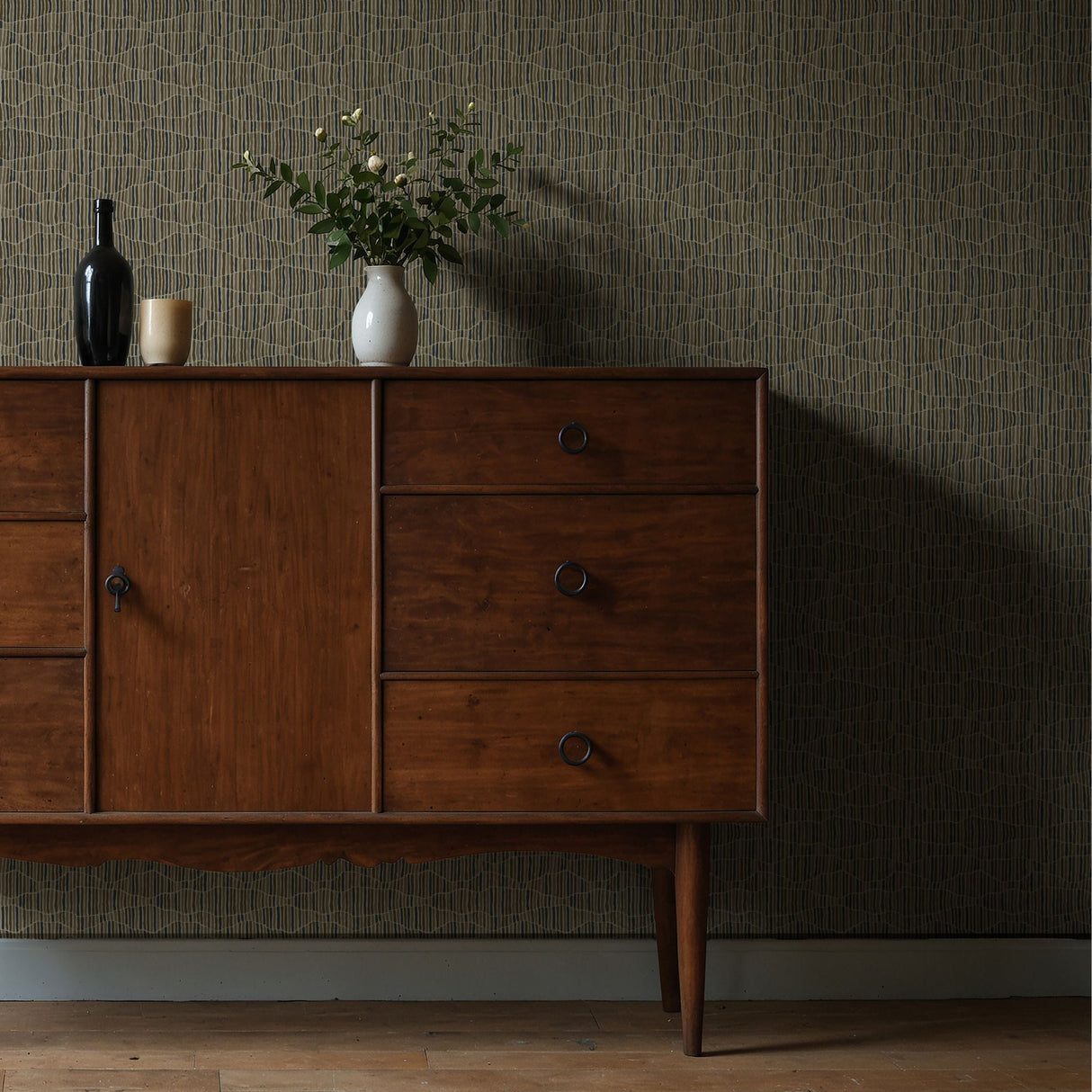 Worn & Torn | Neutral Organic Earthy Abstract Striped Wallpaper Wallpaper Sckribbles