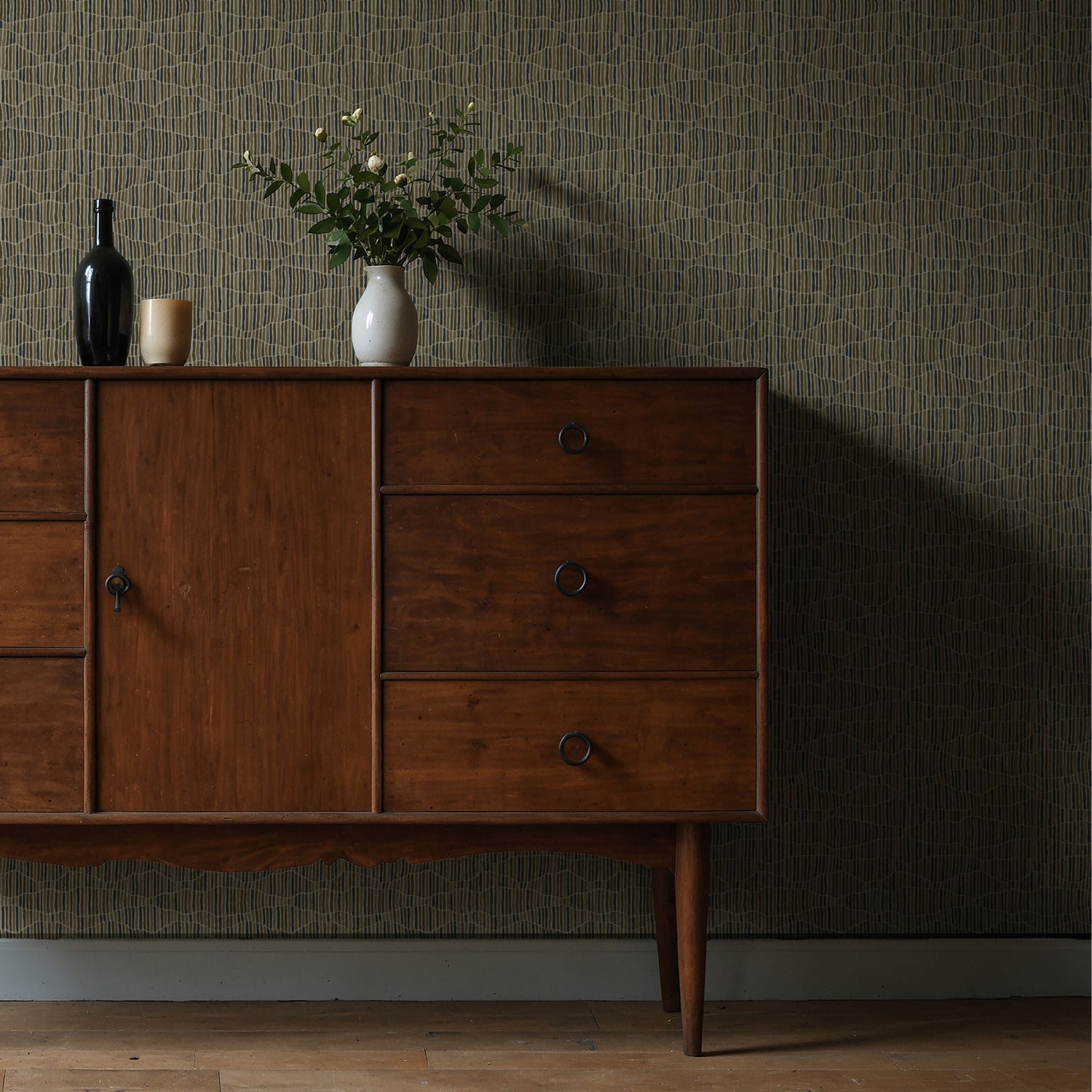 Worn & Torn | Neutral Organic Earthy Abstract Striped Wallpaper Wallpaper Sckribbles