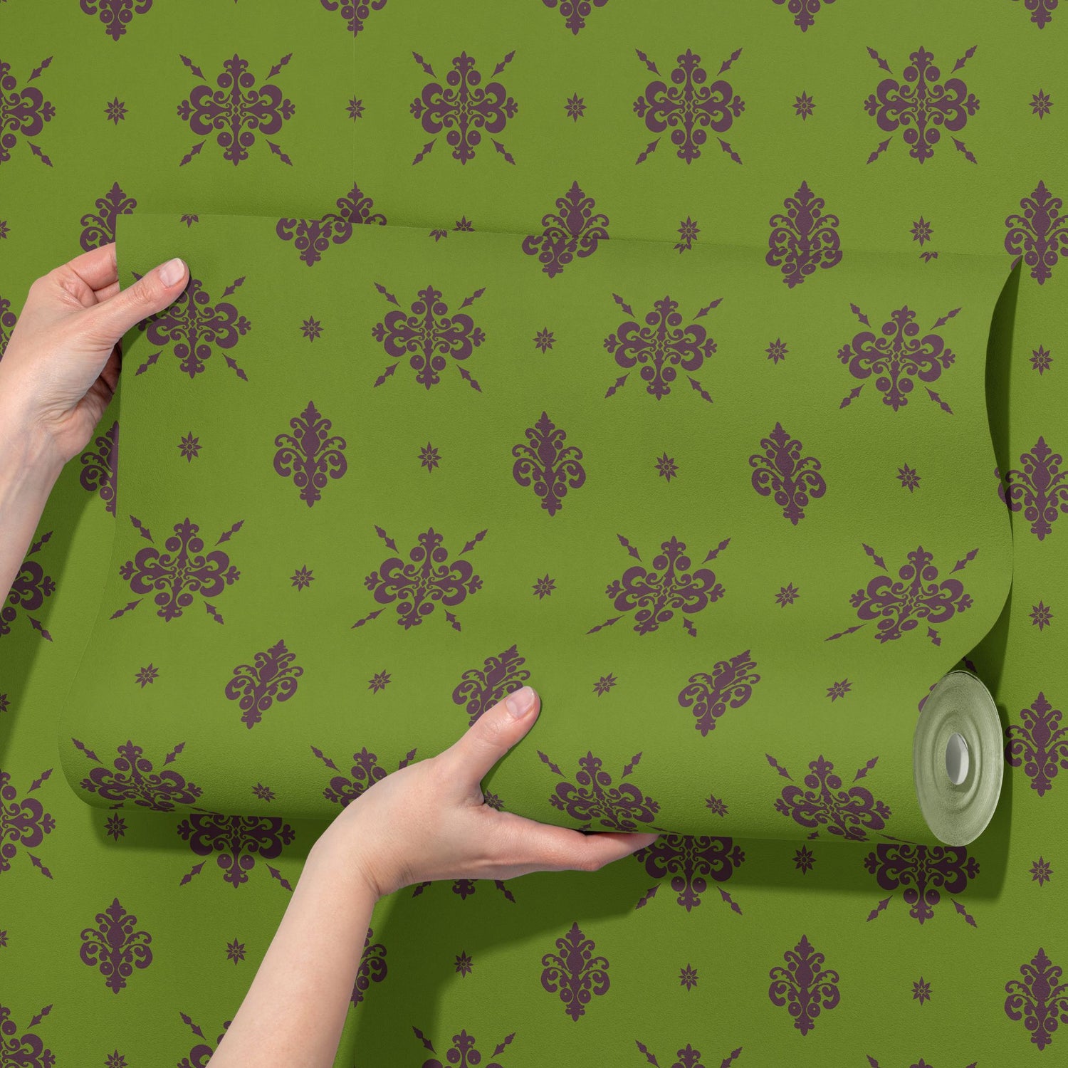 Eccentric Luxury | Unique & Colorful Timeless Damask Wallpaper Wallpaper Sckribbles