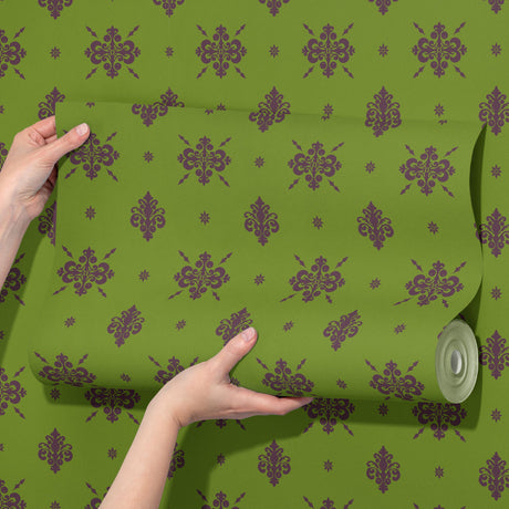 Eccentric Luxury | Unique & Colorful Timeless Damask Wallpaper Wallpaper Sckribbles