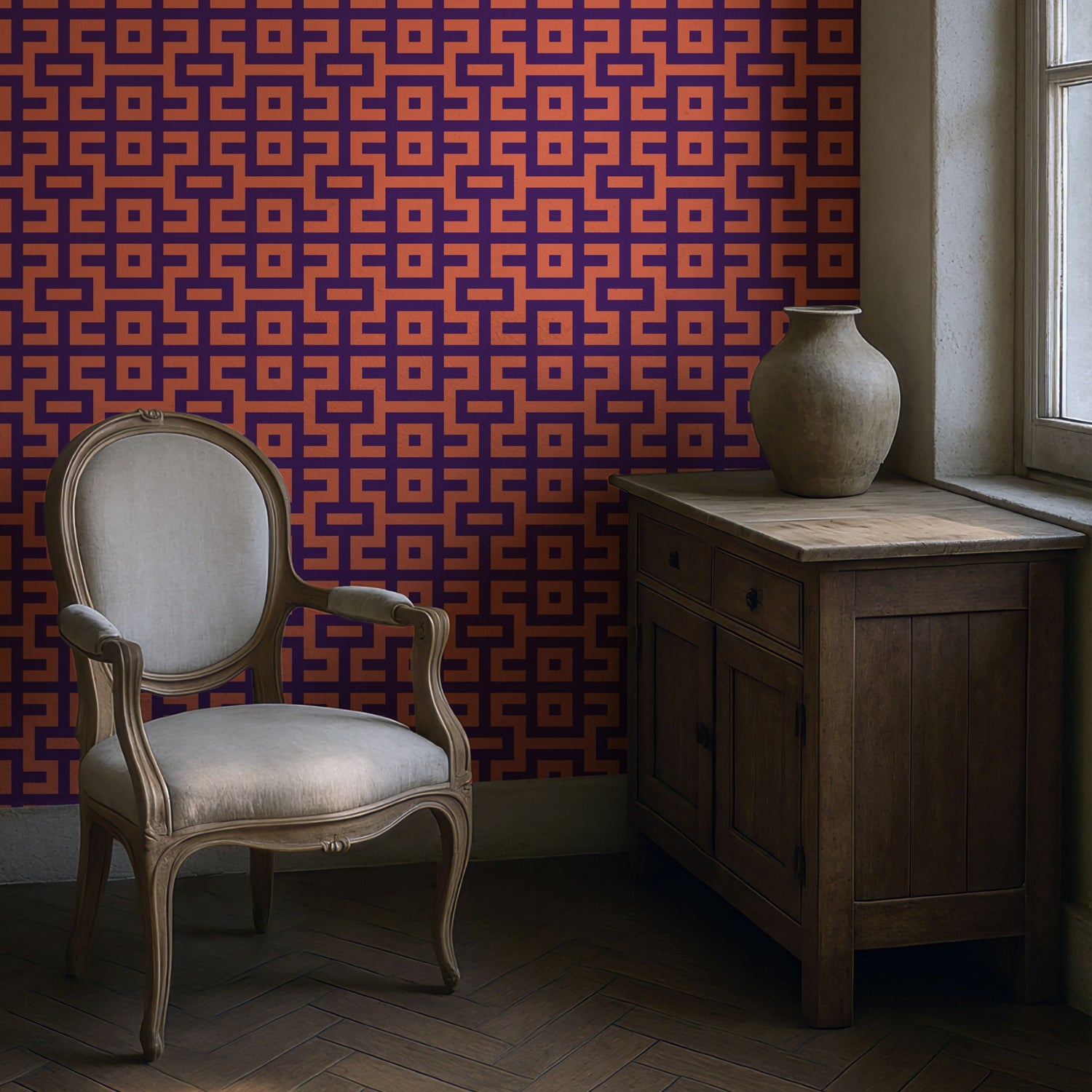Pacdeco | Bright Bold & Eccentric Retro Art Deco Wallpaper Wallpaper Sckribbles