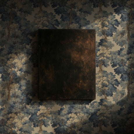 Canopy Charm | Moody Forest Aubusson Tapestry Trees Wallpaper Wallpaper Sckribbles