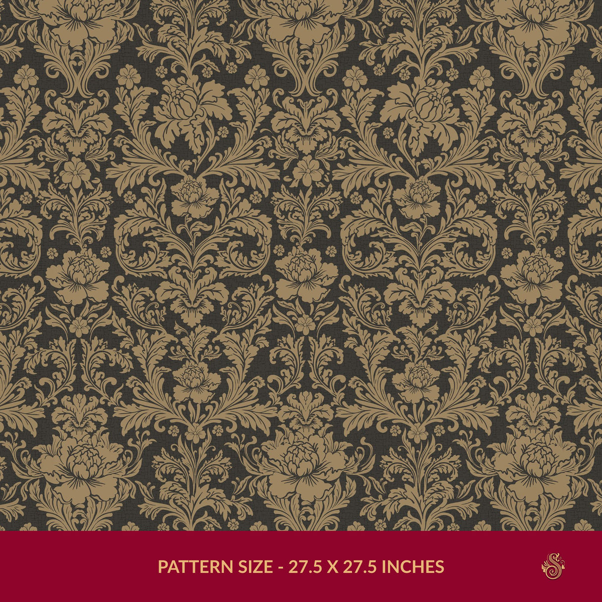 Brownstone Beauty | Neutral Brown Elegant Damask Wallpaper Wallpaper Sckribbles Signature - Premium Non-Woven Roll - 27.5 in x 32.8 ft (70 cm × 10 m)