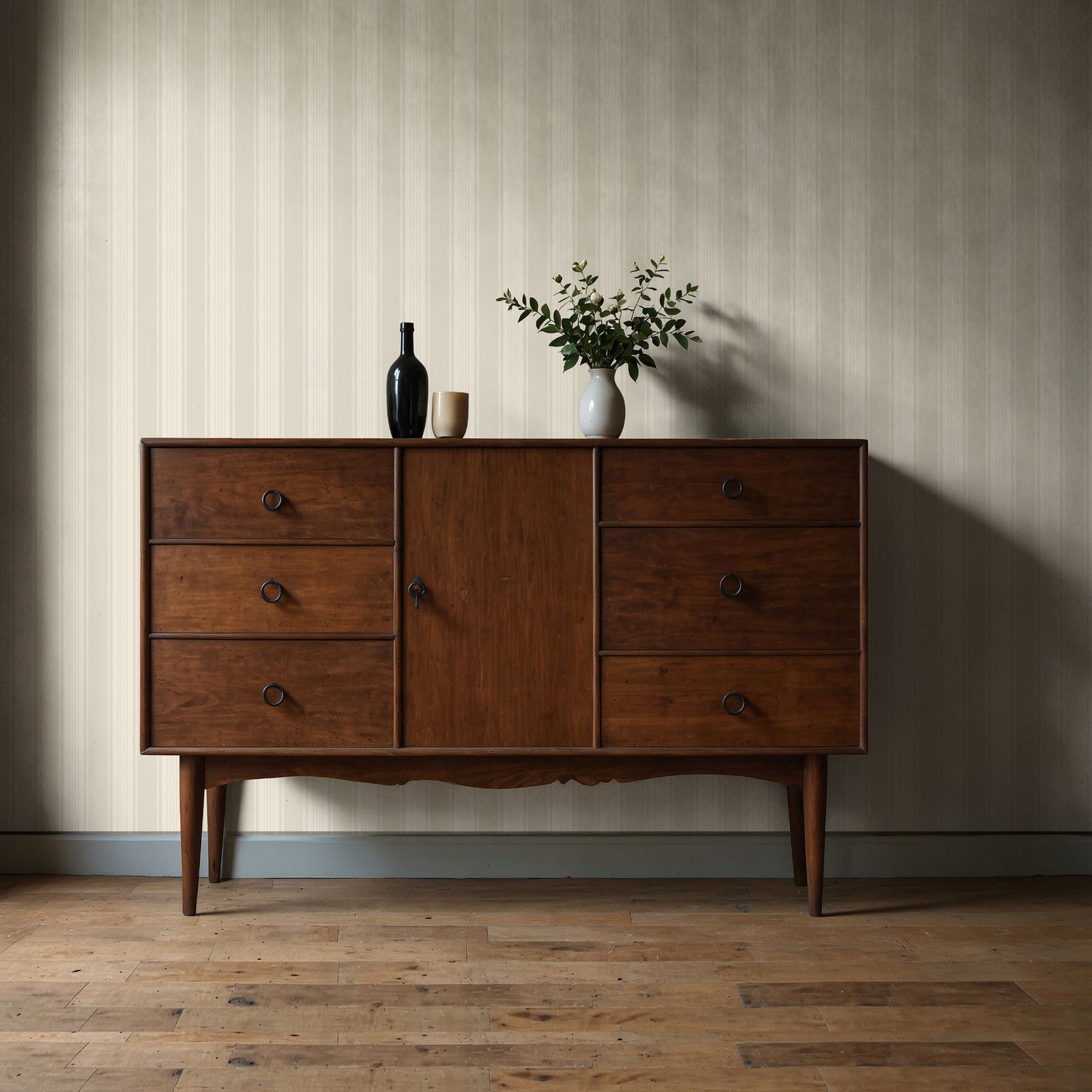 Aristocrat Stripe | Classic Timeless Elegant Traditional Pinstripe Wallpaper Wallpaper Sckribbles