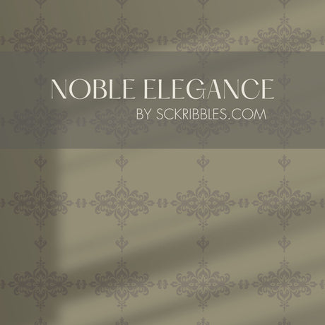 Crown Heritage | Classic French European Ornate Damask Wallpaper Wallpaper Sckribbles Traditional - (Non-Woven) Sample 14'' x 14'' / 35 x 35 cm Noble Elegance