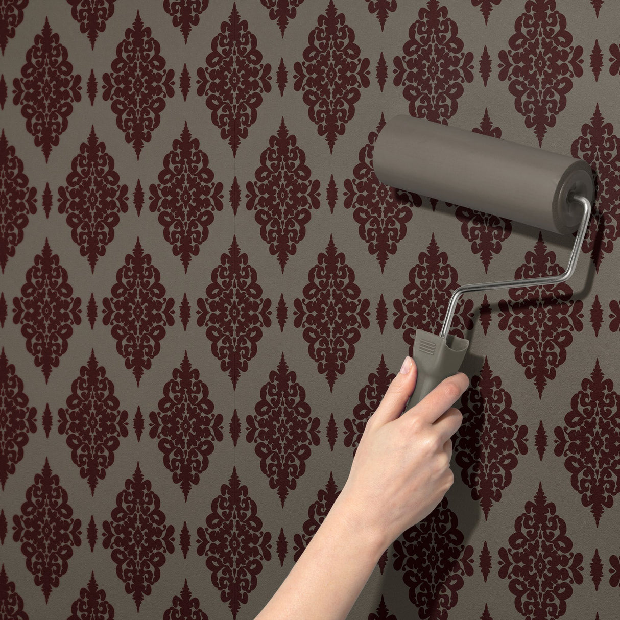 Ornate Grace | Vintage Opulent Regal Victorian Damask Wallpaper Wallpaper Sckribbles Traditional - (Non-Woven) Roll - 28" × 33 ft (71 cm × 10 m) Heritage Bloom