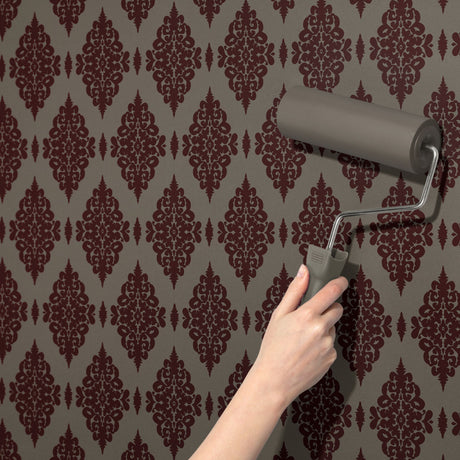 Ornate Grace | Vintage Opulent Regal Victorian Damask Wallpaper Wallpaper Sckribbles