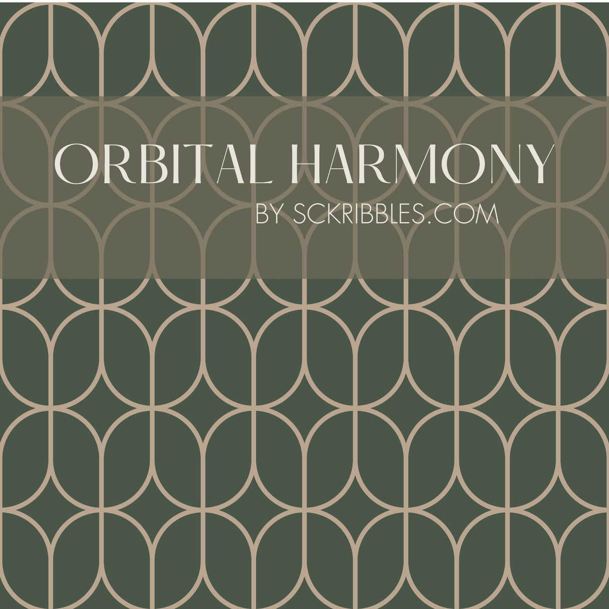 Oblong Intersect | Elegant Classic Geometrical Art Deco Wallpaper Wallpaper Sckribbles
