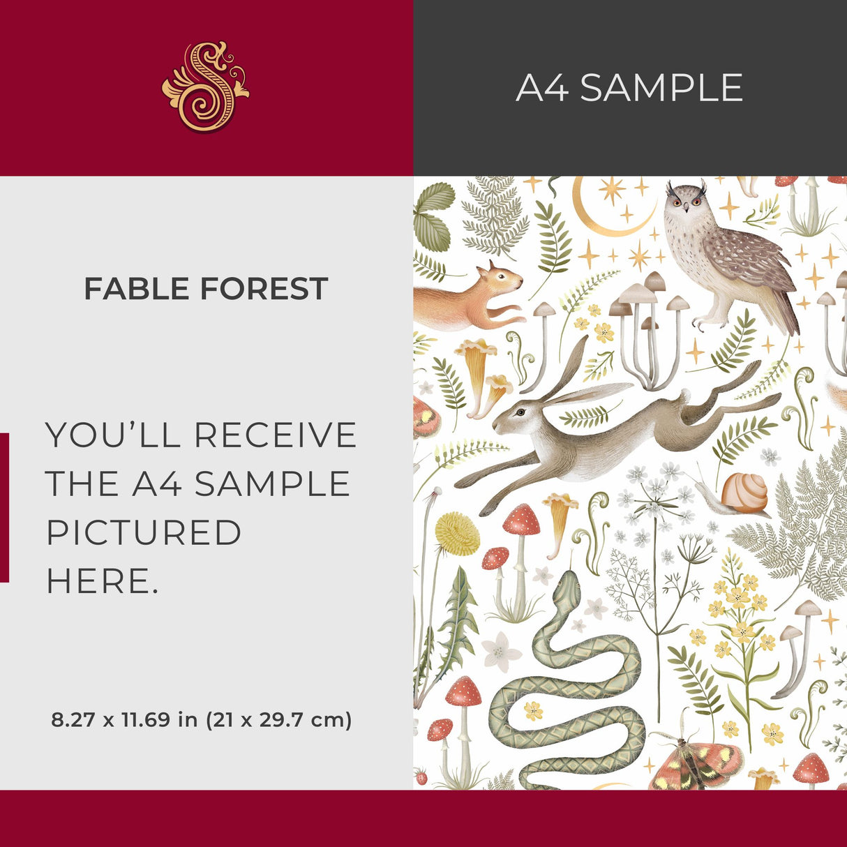 Fable Forest | Light Mythical Woodland Animal Wallpaper