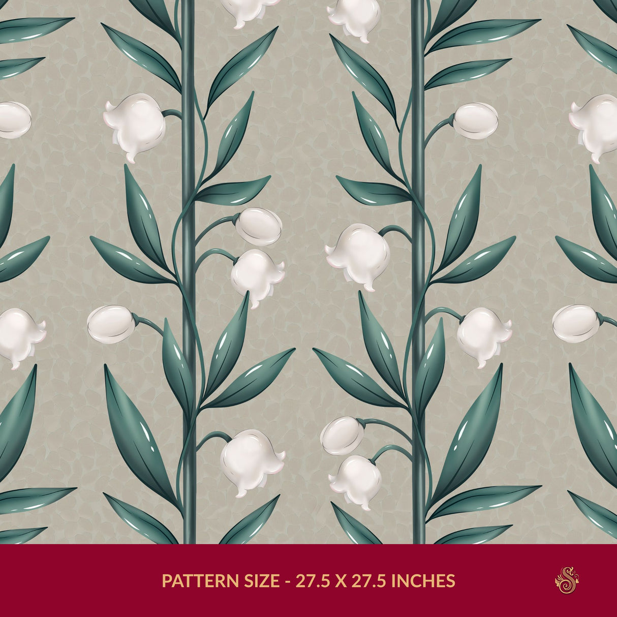 Weaving Bells | Sweet & Feminine Floral Girl's Room Wallpaper Wallpaper Sckribbles Signature - Premium Non-Woven Roll - 27.5 in x 32.8 ft (70 cm × 10 m) Eloise