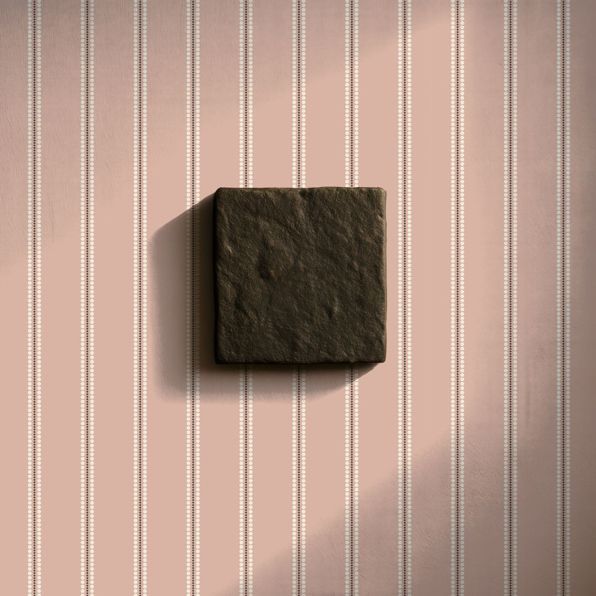 Pretty Trail | Sweet Feminine Pink Spotty Vertical Striped Wallpaper Wallpaper Sckribbles