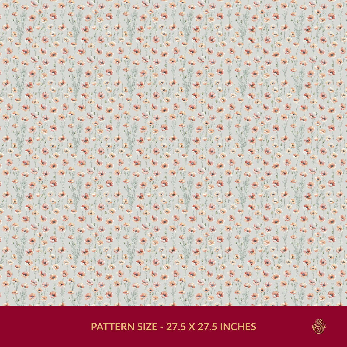 Peaceful Poppies | Cute Feminine Poppy Flower Wallpaper Wallpaper Sckribbles