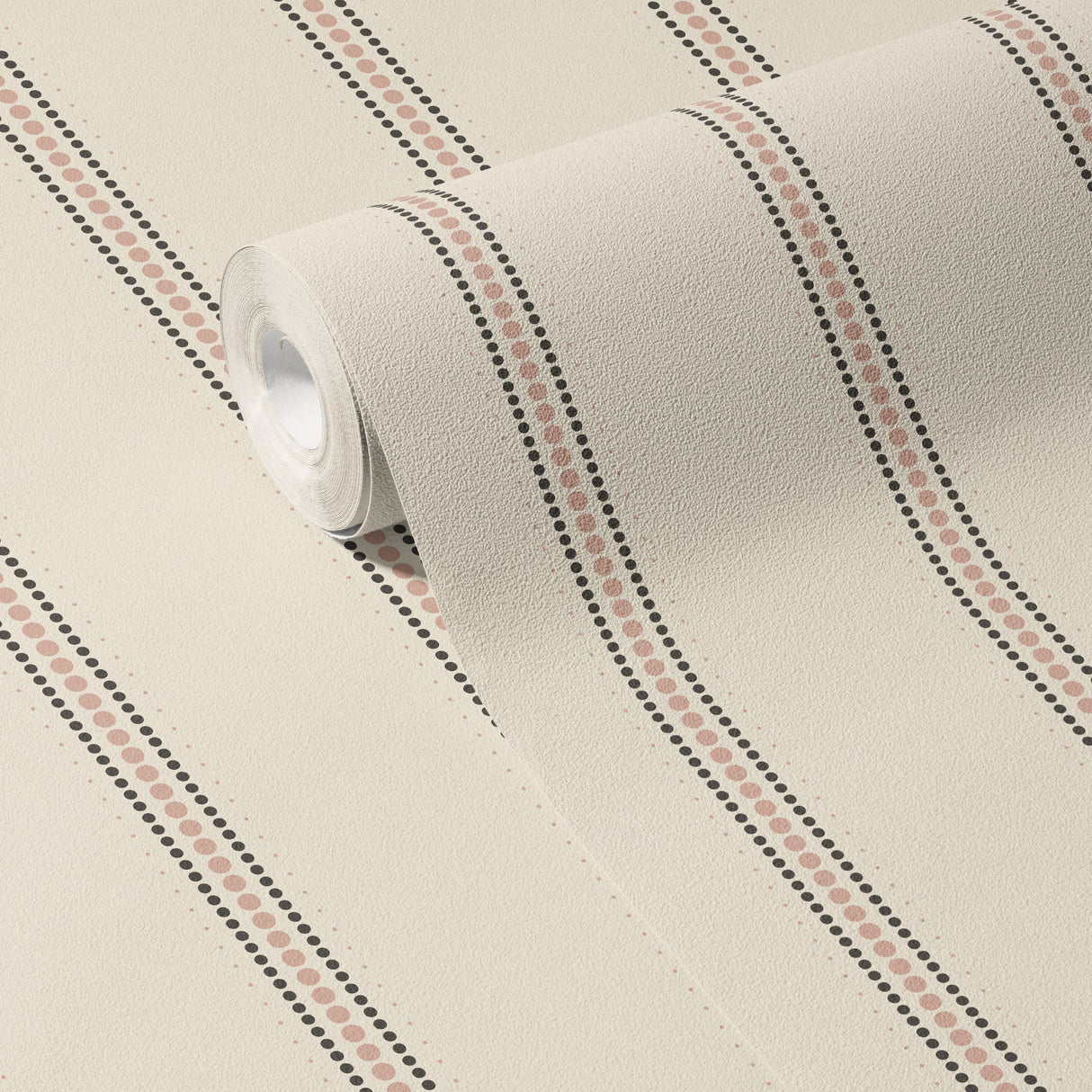 Romantic Spots | Feminine Cream Spotty Vertical Striped Wallpaper Wallpaper Sckribbles