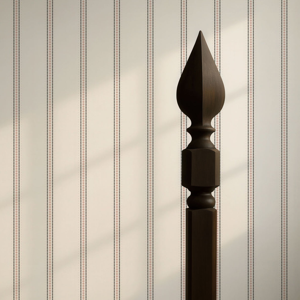 Romantic Spots | Feminine Cream Spotty Vertical Striped Wallpaper Wallpaper Sckribbles