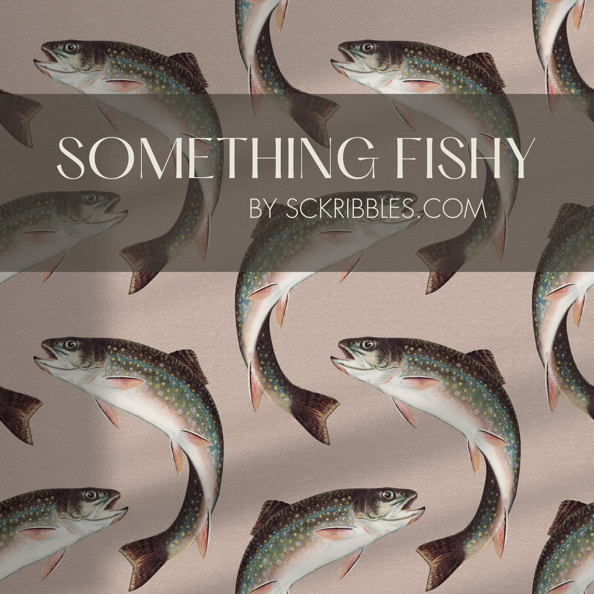 Something Fishy | Unique & Cool Quirky Vintage Fish Wallpaper Wallpaper Sckribbles